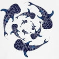 thumbnail image 3 of CafePress - Whale Sahrk Blue Spiral Ringer T - 100% Cotton Ringed T-Shirt, 3 of 4