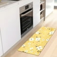 thumbnail image 5 of Yellow Floral Bathroom Rug 39x20 Non Slip Quick Dry Washable Bathroom Mats for Bedroom Living Room Kitchen, 5 of 7