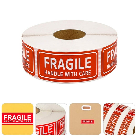 Toyandona Fragile Warning Label Red Paper Handle with Care for DIY Use 150Pcs