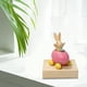 thumbnail image 5 of Adorable figura de conejito de Pascua, estatua de conejo, modelo de animal coleccionable de resina para Rosa, 5 of 9