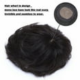 thumbnail image 4 of Benehair 100% Remy Human Hair Extensions Mens Hair Replacement System Toupee Hairpieces Clip in 4 Clips Black, 4 of 8