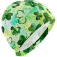 thumbnail image 1 of FYBTO Swimming Cap Watercolour Shamrocks St. Patrick's Day Clover Unisex Adult FYBTO Polyester, 1 of 4