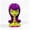 Purple, variant on Halloween Bride Bust Statue,Glossy Resin Lady Head Figurine with Purple Roses, Gothic Spooky Cute Tabletop Ornament, Weighted Base Indoor Home Party Decor & Gift(Purple,7.87in)
