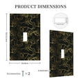 thumbnail image 5 of Zufioo Gold Gloss Outline Floral Print Switch Wall Plate, Dustproof and Heat-resistant Decorative Wall Switch Cover, Suitable for Residential and Commercial Areas-Mid-size, 5 of 8