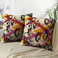 thumbnail image 4 of LALILO Throw Pillow Covers Colorful Graphic Mosaic Nature Ethnic Snake Cushion Cover 18" x 18", 2 Pack, 4 of 6
