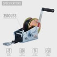 thumbnail image 2 of OPENROAD Manual Operation 3500 lb Hand Gear Winch Including Gear Grease and Two Crank Handles with 25 FT, 2 of 7