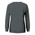 thumbnail image 4 of Women's Solid Color Crewneck Sweatshirt, Casual Long Sleeve Pullover Top with Front Pockets, Comfortable No Hood Streetwear for Daily Wear, Home and Outdoor Activities Gray S, 4 of 5