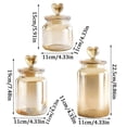 thumbnail image 2 of Heart Shaped Sealed Lid Glass Jar Amber Colored Storage Jar, Tea And Coffee Container Kitchen Decoration Jar Airtight Glass Canister For Pantry., 2 of 8