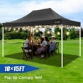 thumbnail image 6 of SANOPY 10' x 15' Heavy Duty Pop up Canopy, Instant Commercial Tent for Party with White Upgraded Hexagonal Bracket, Portable Gazebo with 4 Sangbags, Roller Bag, Black, 6 of 8