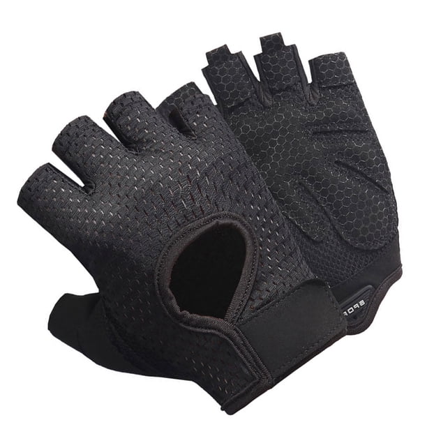 Soidarity 1 par de guantes deportivos portátiles para ciclismo al aire libre, transpirables, mitones de absorción de impacto, mitones elásticos de malla Ropa Deportiva, Zapatos Negro M Soidarity OD027830-02