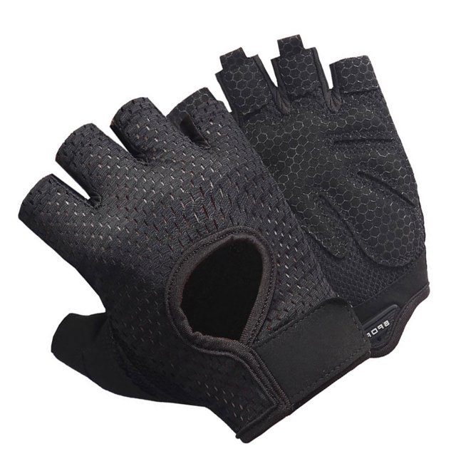 Soidarity 1 par de guantes deportivos portátiles para ciclismo al aire libre, transpirables, mitones de absorción de impacto, mitones elásticos de malla Ropa Deportiva, Zapatos Negro M Soidarity OD027830-02