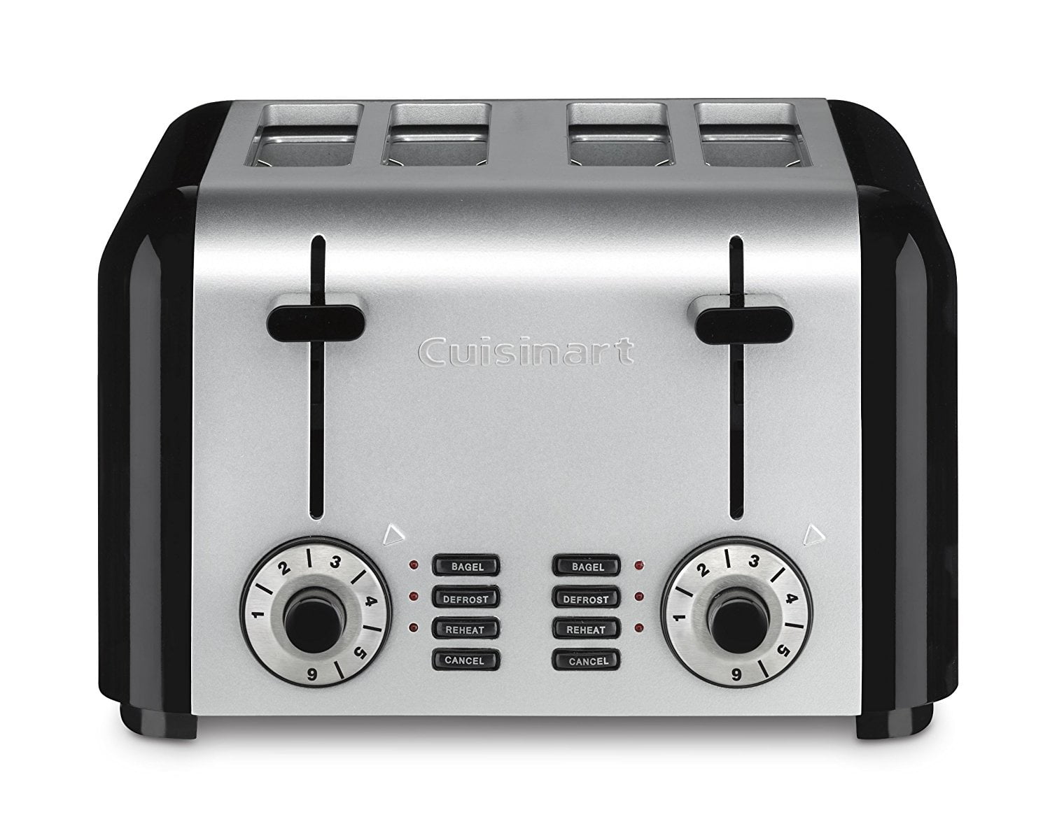 Cuisinart 4Slice Compact Stainless Toaster (Refurbished), Black