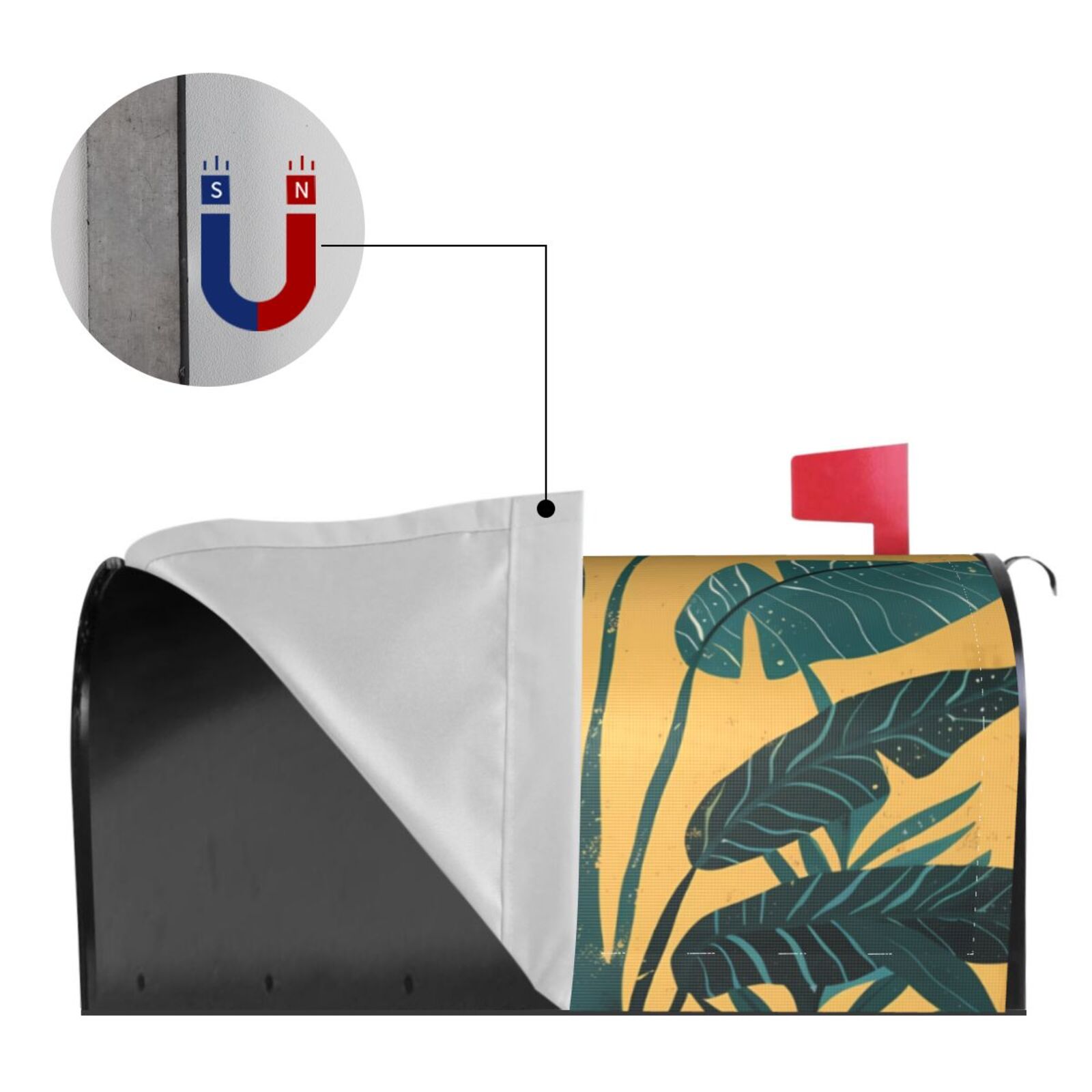 Kdxio Magnetic Mailbox Cover 21x18 in Mailbox Cover Outdoor Decoration Holiday Mailbox Covers for Home Garden Yard-21x18 in