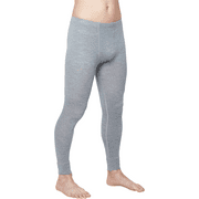 THERMOWAVE - MERINO WARM / Mens 100% Merino Wool Pants / SILVER MELANGE - Medium