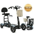 thumbnail image 1 of Electric Power Mobility Scooter - Double Riding 4 Wheel Powered Wheelchair for Seniors, Elderly & Adult - LED Lights & Front Basket Included - Matte Sky Blue, 1 of 8