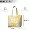 thumbnail image 5 of Vintage Yellow Sunflower Duffel Bloom Print Weekender Tote, , Lightweight, Country Floral Design, 5 of 5