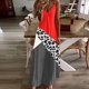 thumbnail image 1 of ICHUANYI Clearance Women Fashion Sling V-neck Sleeveless Stripe Printing Slim Beach Long Dress(Red, XXL) ICHUANYI WER2023081112538, 1 of 5