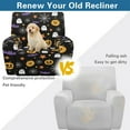 thumbnail image 5 of Renewold Pumpkin Ghost Bat Star Recliner Seat Cover Washable Lazy Boy Recliner Chair Slipcover 4 Pieces Stretch Reclining Couch Cover for 1 Cushion Reclining Sofa Home Halloween Decor, 5 of 8