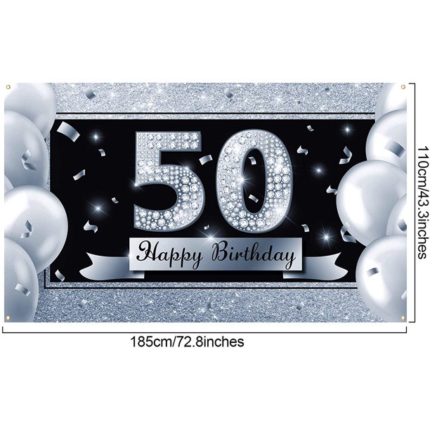 Décoration de Fête de Anniversaire Noir et Or, Joyeux 30ème D