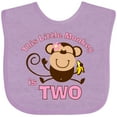 thumbnail image 3 of Inktastic Little Monkey Girl 2nd Birthday Girls Baby Bib, 3 of 4