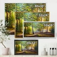 thumbnail image 4 of Designart 'Sunrise Glow Through The Awakening Fir Forest' Traditional Framed Canvas Wall Art Print, 4 of 5
