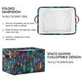 thumbnail image 2 of Yayeee 2 Pack Canvas Storage Basket with Handles for Shelves Fabric Bins Closet Organizer, Stained Glass Pattern, 2 of 8