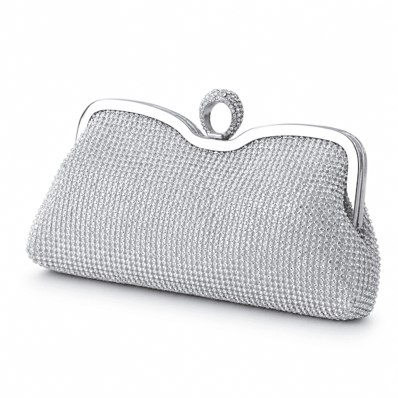 ELORIAH Envelope Clutch Bag Elegant Wedding Party Clutch Purse, Silver