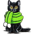 thumbnail image 3 of CafePress - Black Cat Scarf Large Mug - 15 oz Ceramic Large White Novelty Mug, 3 of 6