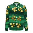 thumbnail image 2 of Craaazy Women's Fashion St. Patrick's Day Printed Casual Long Sleeve Loose Lapel ButtonCardigan Blouse Gifts, 2 of 5