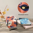 thumbnail image 3 of Orange Background with Cream Flowers Tissue Box Cover Leather Square Rectangle Tissue Box Holder for Bathroom Living Room Desk Office Decor, 3 of 7