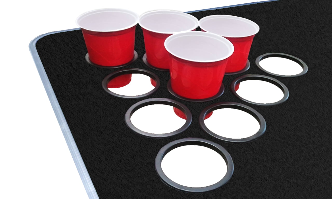 8-Foot Professional Beer Pong Table w/ Cup Holes - Black Edition