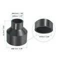thumbnail image 2 of Uxcell 3x1.6" ID Reducer Pipe Fitting PVC Straight Socket Coupling Connector, Grey, 2 of 5