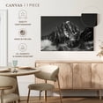 thumbnail image 5 of Elephant Stock Wispy Aiguille Verte Wall Art - Horizontal Canvas Wall Art - Living Room Wall Decor - Nature Canvas - Gray And White Decor - 12" x 8", 5 of 8
