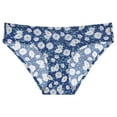 thumbnail image 1 of Gibobby Tangas de mujer sexy Pantalones triangulares para mujer Impreso Ice Silk Traceless Cintura Ropa interior grande para mujer(Azul claro,G), 1 of 4