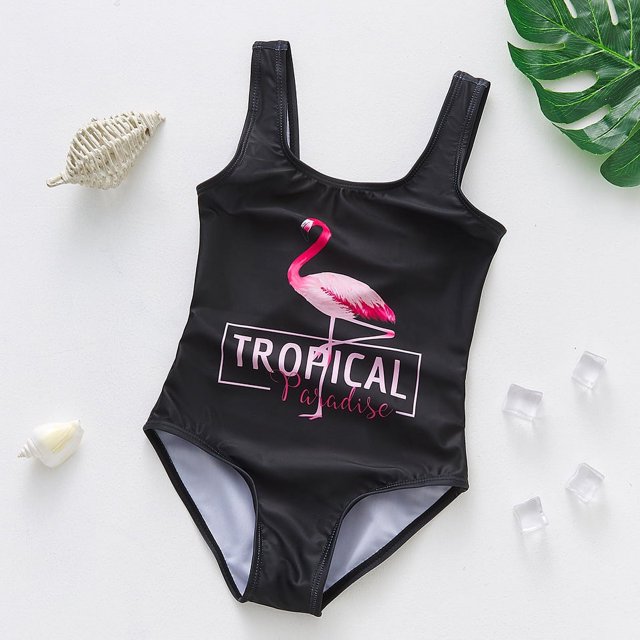 Traje de baño para niñas, traje de baño de una pieza con degradado colorido, moderno, duradero, práctico, traje de baño para niños lindo
