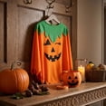 thumbnail image 5 of Halloween Pumpkin Costume Poncho Cape Set with Headband & Bag for Women Halloween Dress Up, 3-Piece, 5 of 7
