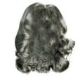 thumbnail image 2 of Wavy Bob Wig Shoulder Length Granny Gray, Short Wavy Middle Part Synthetic, Heat Resistant, 17.7 Inch Middle Part Wavy Wig,Natural Wavy Hot Wig, Suitable for Daily Gatherings,Gray,7.8oz,17.7in, 2 of 6