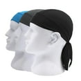 thumbnail image 3 of Solid Color Breathable Motorcycle Wrap Biker Hat Unisex Headscarf Bandana Cap, 3 of 13