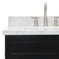 thumbnail image 5 of Ariel Hamlet 73 In. Double Rectangle Sink Vanity With Carrara White Countertop In Black, 5 of 9