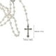 thumbnail image 5 of Collar de cuentas de rosario Collar religioso Collar de perlas Joyería de cuello Decoración de collar de perlas, 5 of 6
