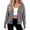 Gray|Hood, variant on Women's Bomber Jackets Plus Size Zip Up Hooded Jacquard Coat Casual Lightweight Fall Cropped Outwear Tops With Pockets (XL, Black|Hood)