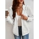 thumbnail image 5 of Sudadera con capucha SHEWIN Oversized Waffle Knit blanca para mujer, 5 of 8