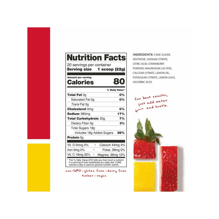 Skratch Labs Hydration Packets Hydration Drink Mix (20ct) -15.5 oz 440g  Strawberry Lemonade 