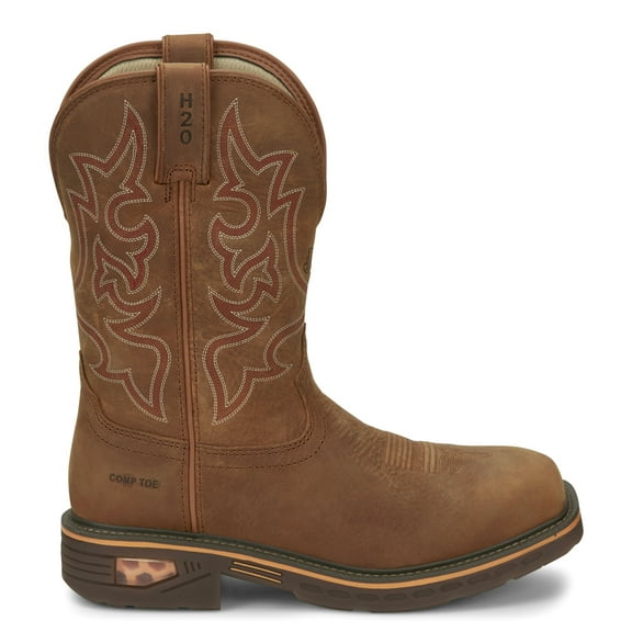 Justin Original Workboots Mens Resistor 11 Inch Waterproof Nano Composite T