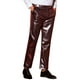 thumbnail image 5 of Pantalones metálicos INSPIRE CHIC para hombres, pantalones rectos brillantes para fiesta disco, pantalones brillantes 30 rojos, 5 of 5