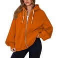 thumbnail image 3 of XUANTAOO Zip Up Hoodies for Women Hooded Workout Jacket Top Long Sleeve Coats Loose Spring Wear Hoodies for Women, 3 of 8