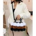 thumbnail image 6 of CoCopeaunt Quilted Shoulder Bag Fuzzy Plush Handbag Crossbody Bag Fashion Cozy Hobo Bag, 6 of 7