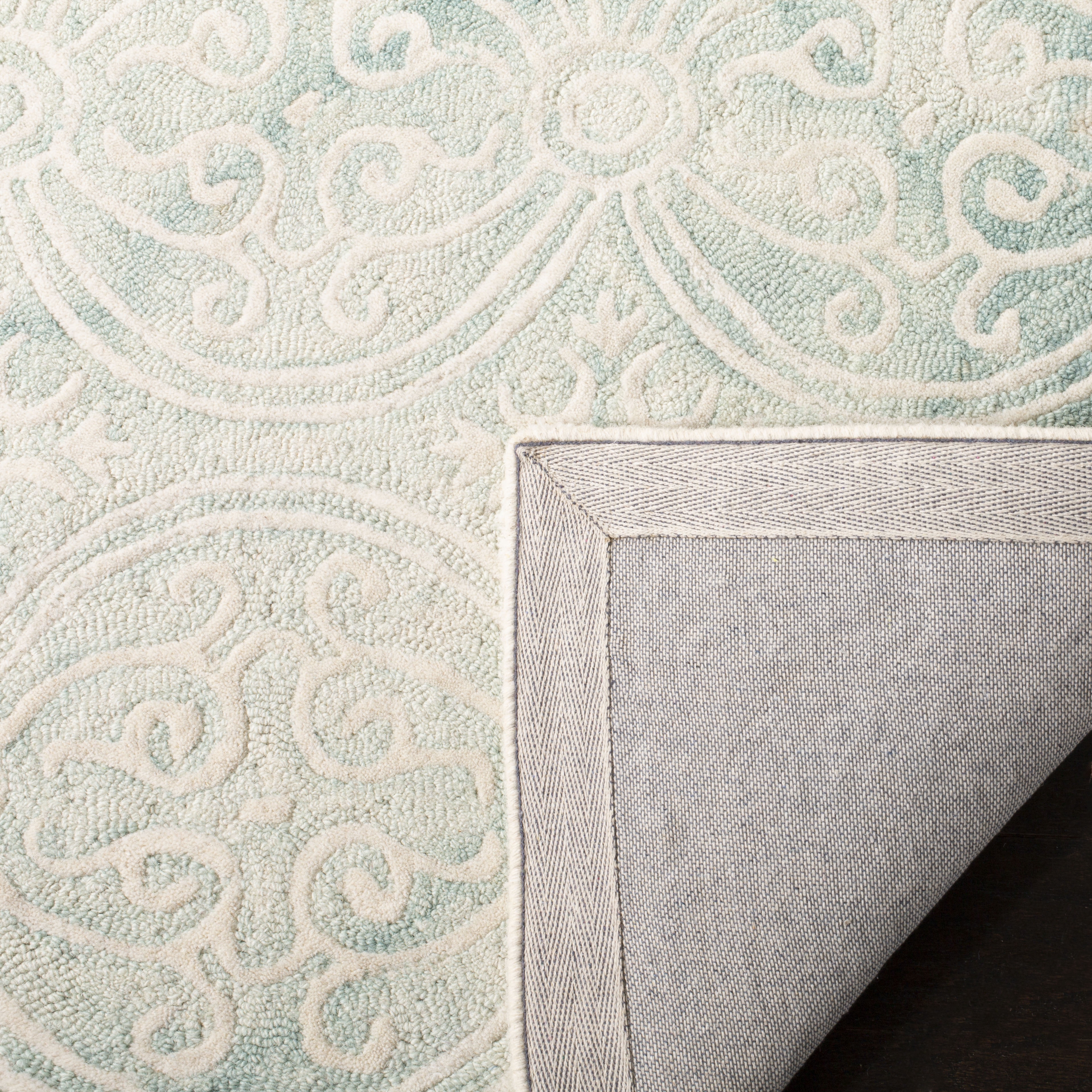 Safavieh Dip Dye Cyan Distressed Area Rug, Light Green/Ivory, 8' x 10'