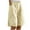 Beige, variant on ZQUUVOU Women's Casual Shorts Summer Elastic Waist Buttons Casual Pockets Pants（Olive Green,S）