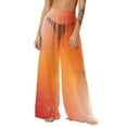 thumbnail image 2 of Warop Women's Bohemian Beach Cover-Up Pants, Lightweight Printed Wide Leg with Sun Protection Chiffon Fabric for Travel and Daily, 2 of 7